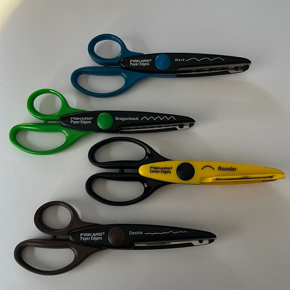 Fiskars Paper edger scissors - set of 4